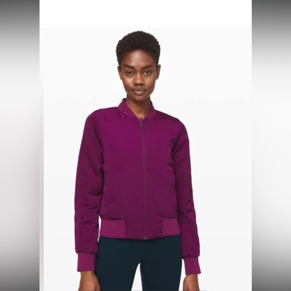 Lululemon Nonstop Bomber Jacket Reversible in shade marvel Size 6